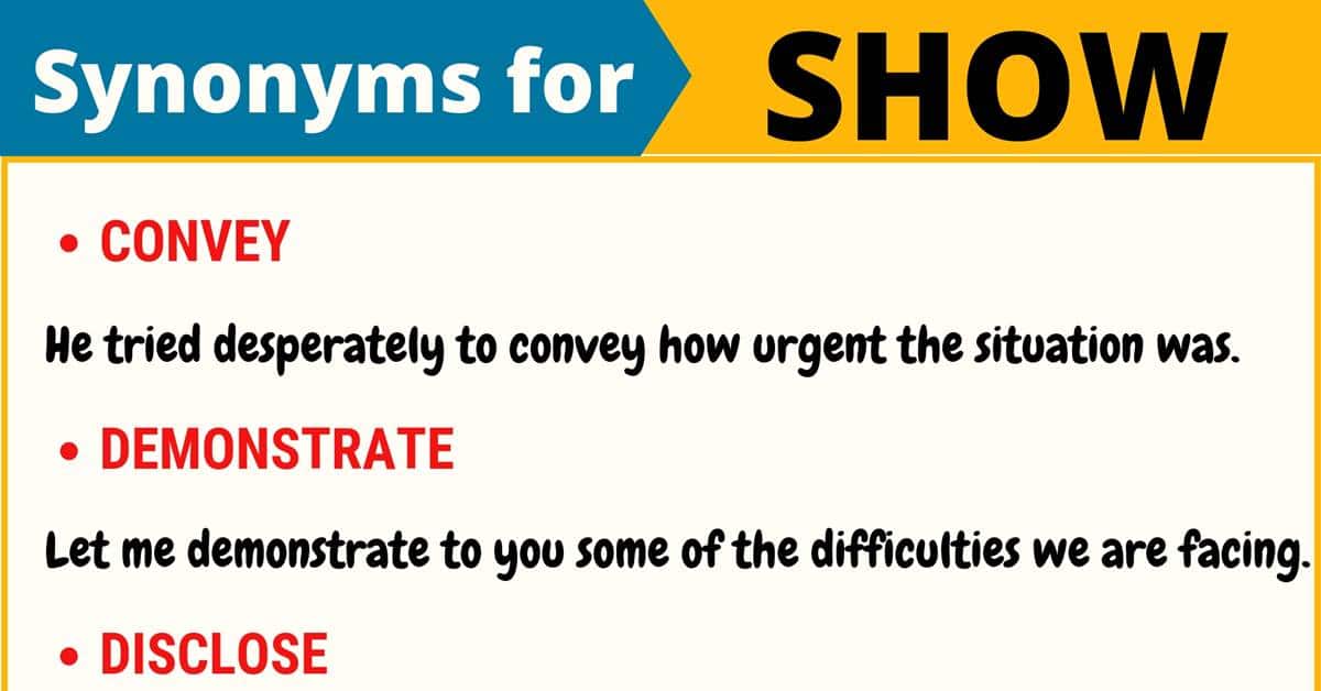 show synonym