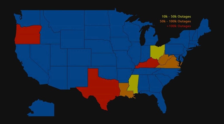 nationwide power outage map