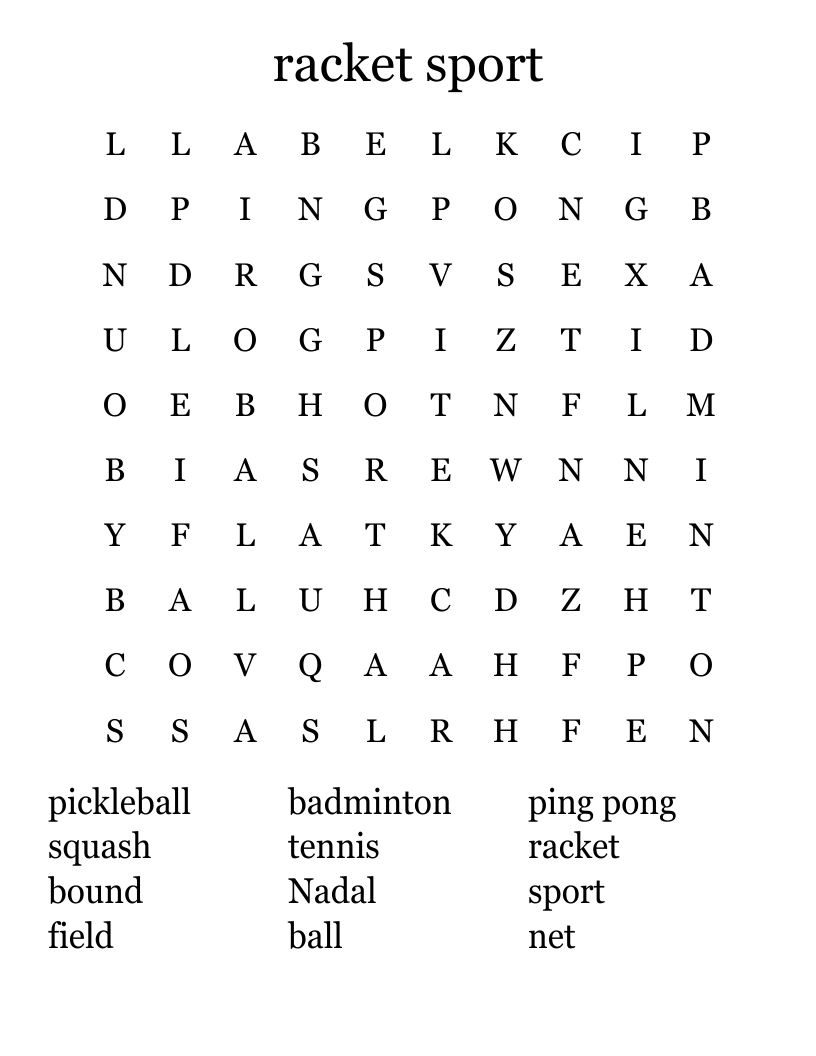 racket crossword clue