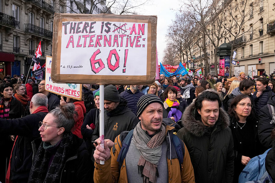 france retirement age protest