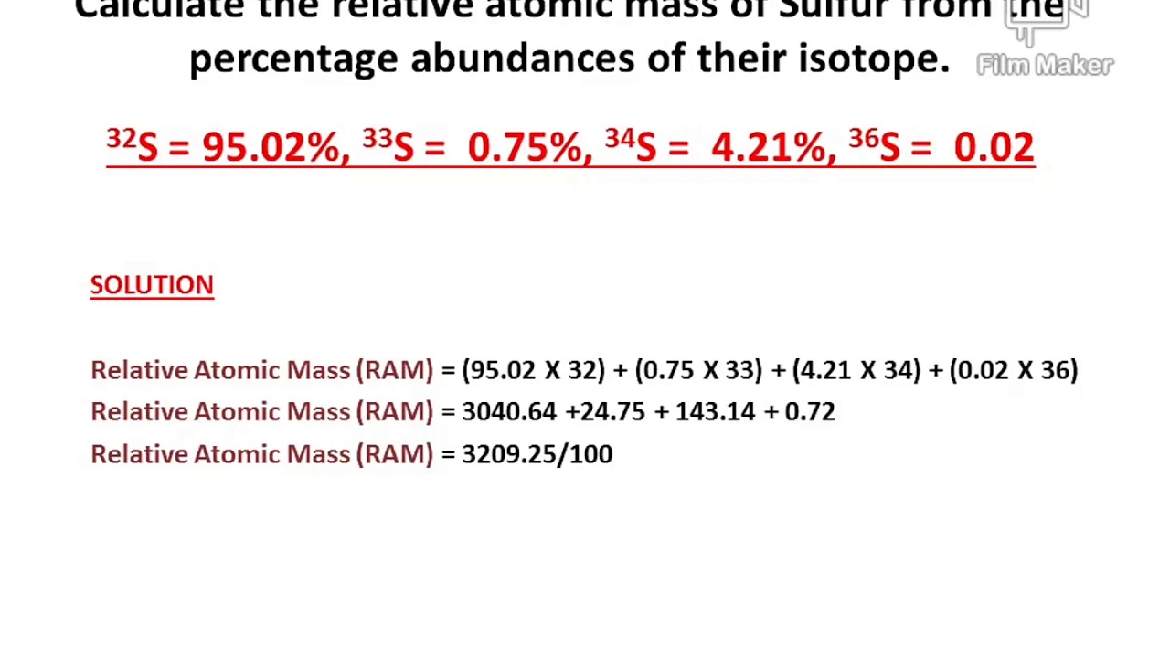 average atomic mass of sulfur