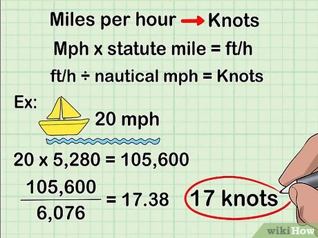 23 knots to km