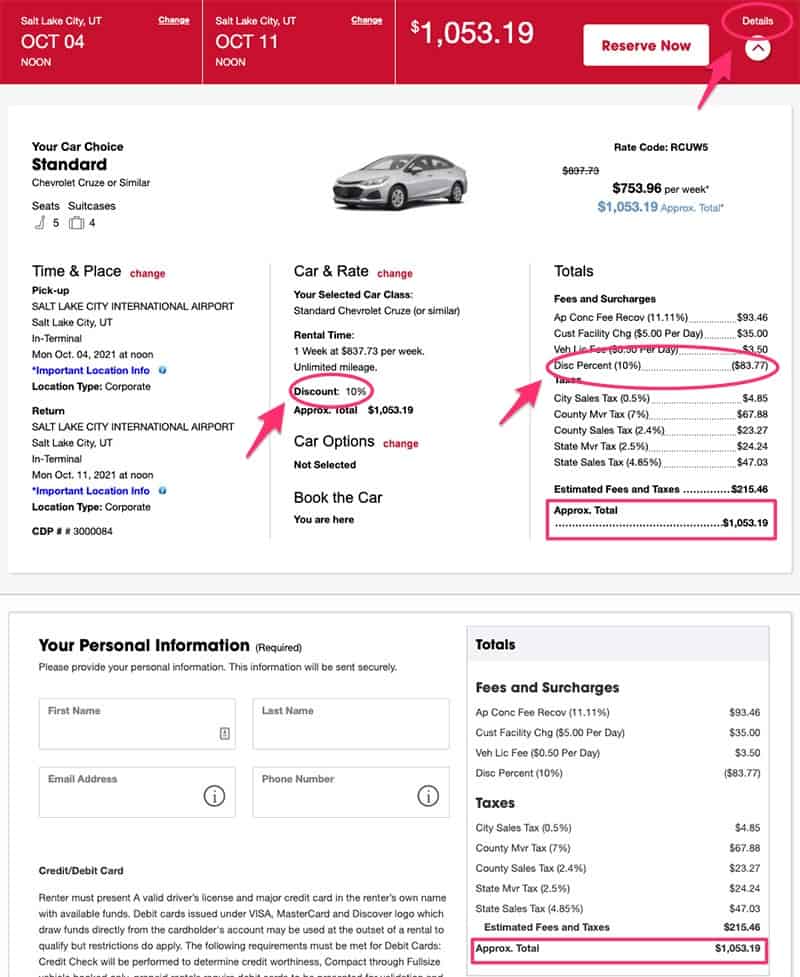 economy car rental promotion code