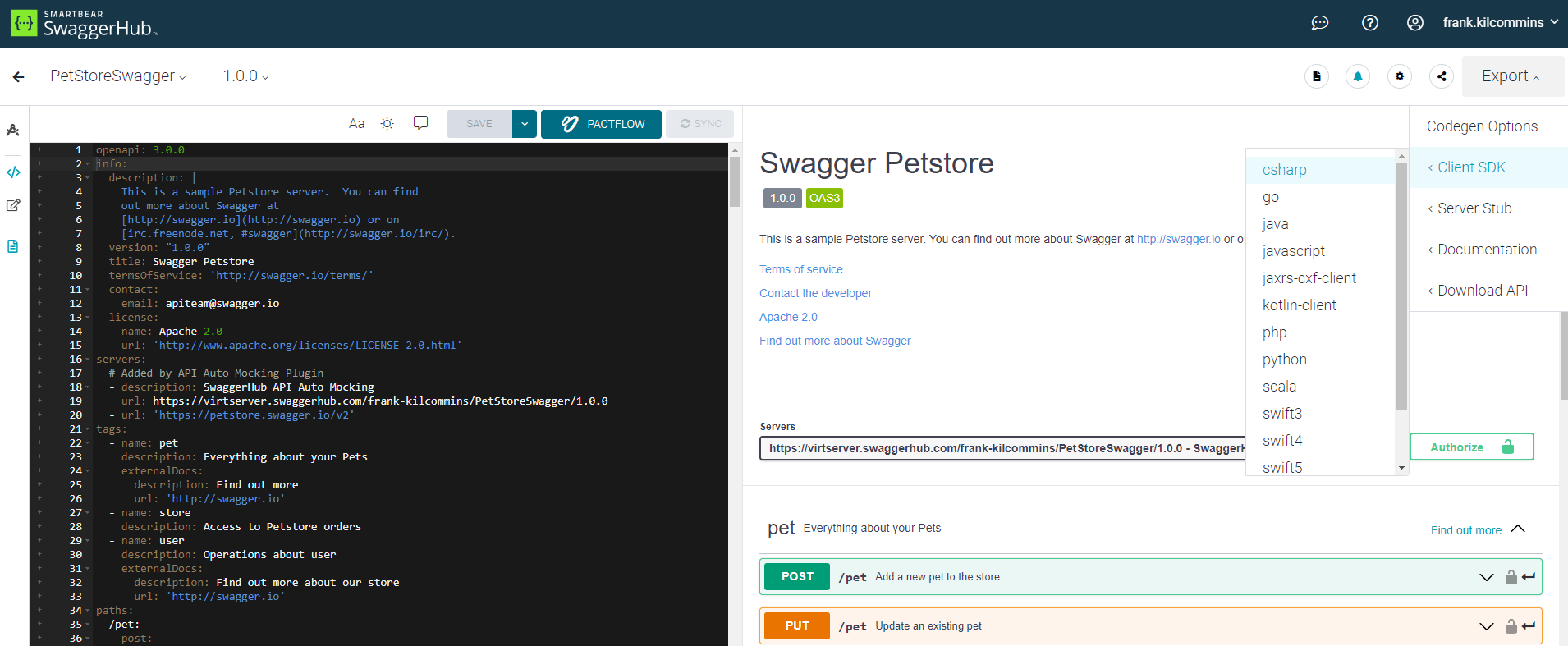 swagger codegen