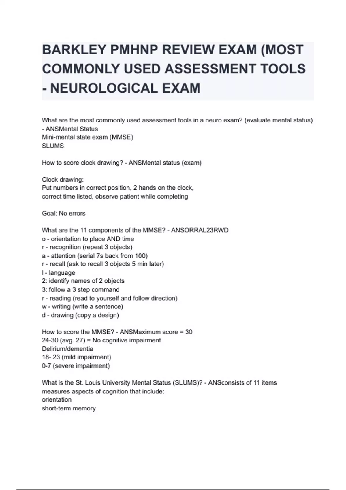 barkley review pmhnp