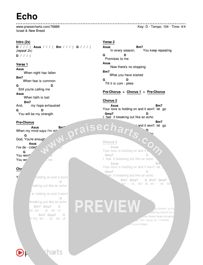 echo elevation worship chords