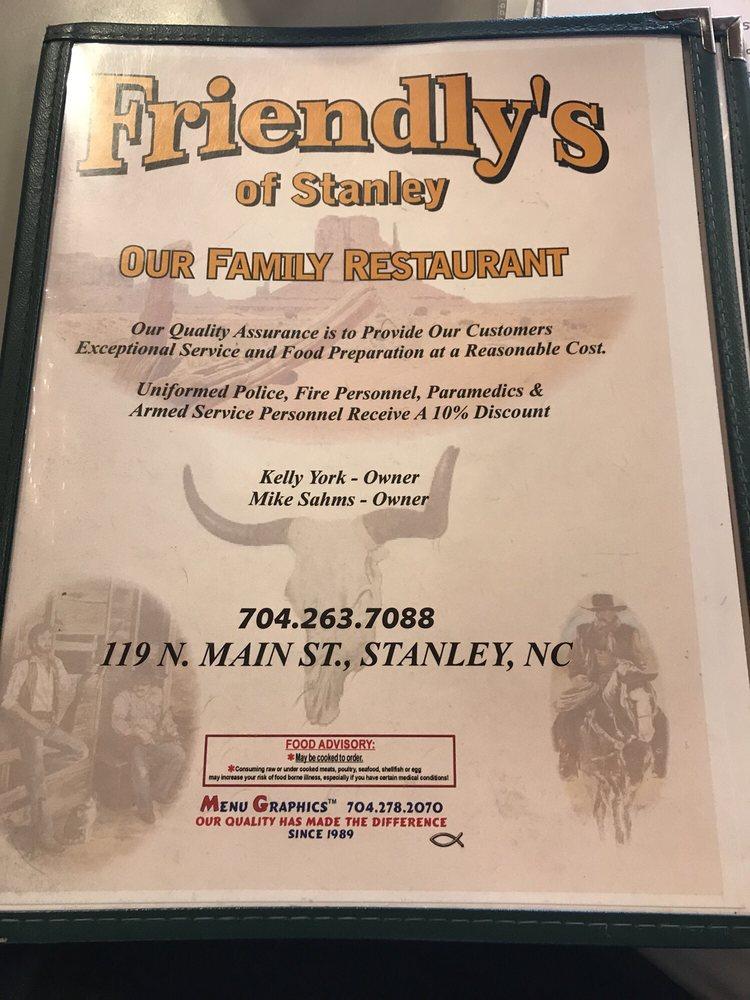 friendlys stanley nc