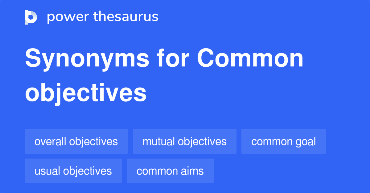 synonym for objectives