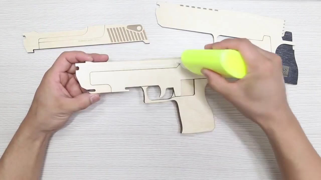 rubber band gun laser cut