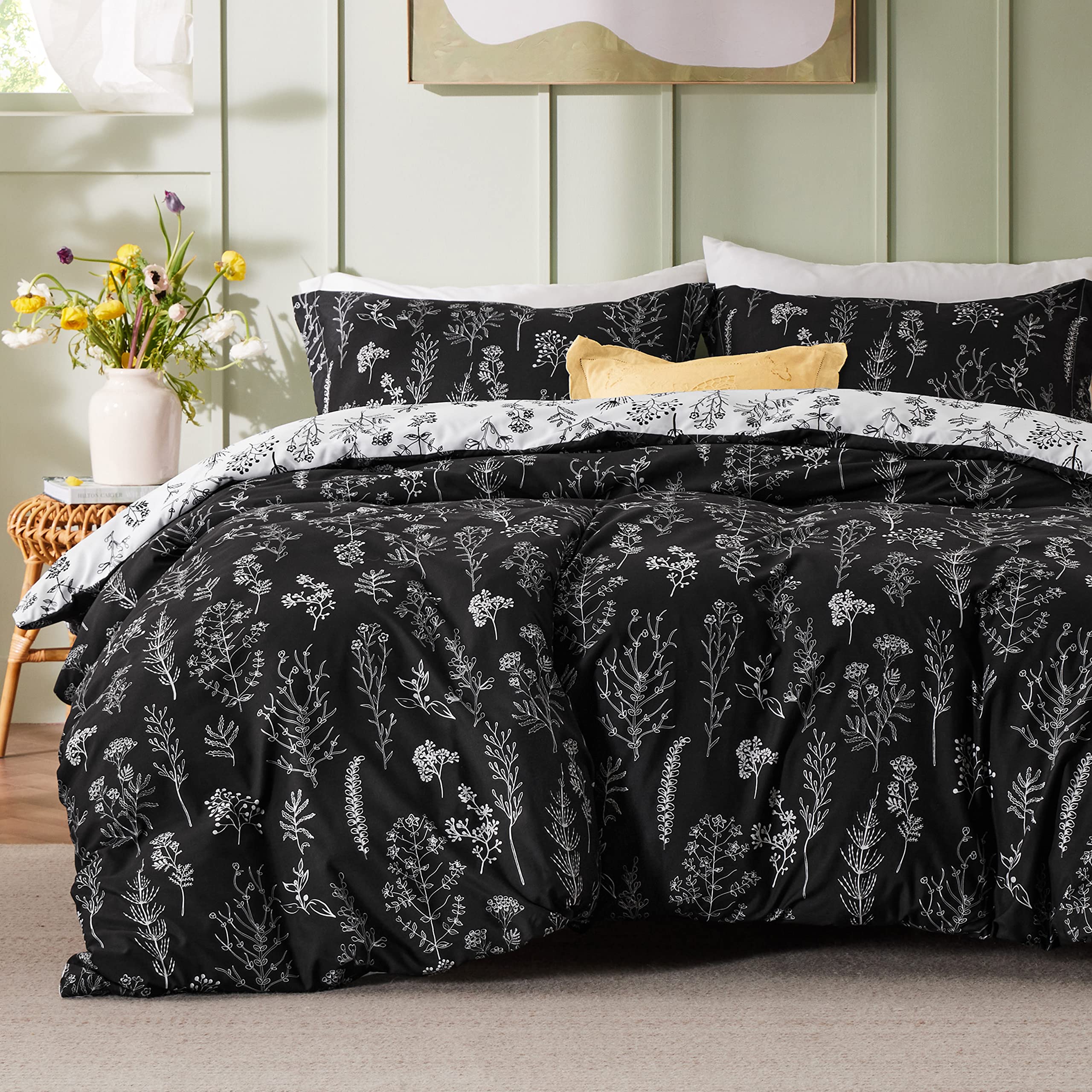 dark floral bedspread