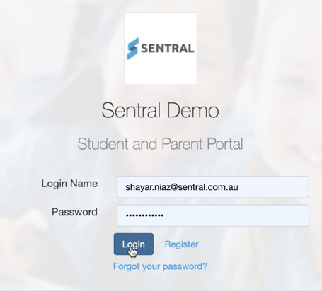 sentral portal student login