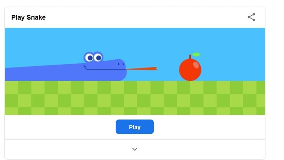 play snake on google