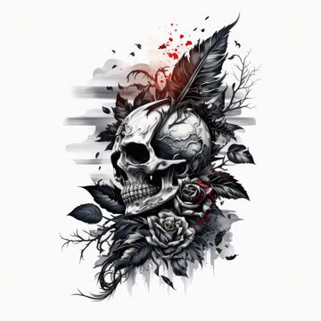 skull tattoo artwork