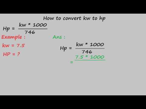 1 kw to hp