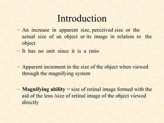 magnification value in pharmacology