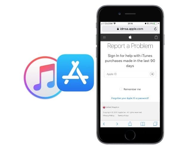 go to reportaproblem apple com