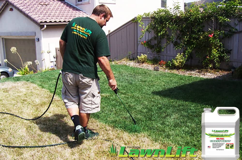 green grass lawn spray