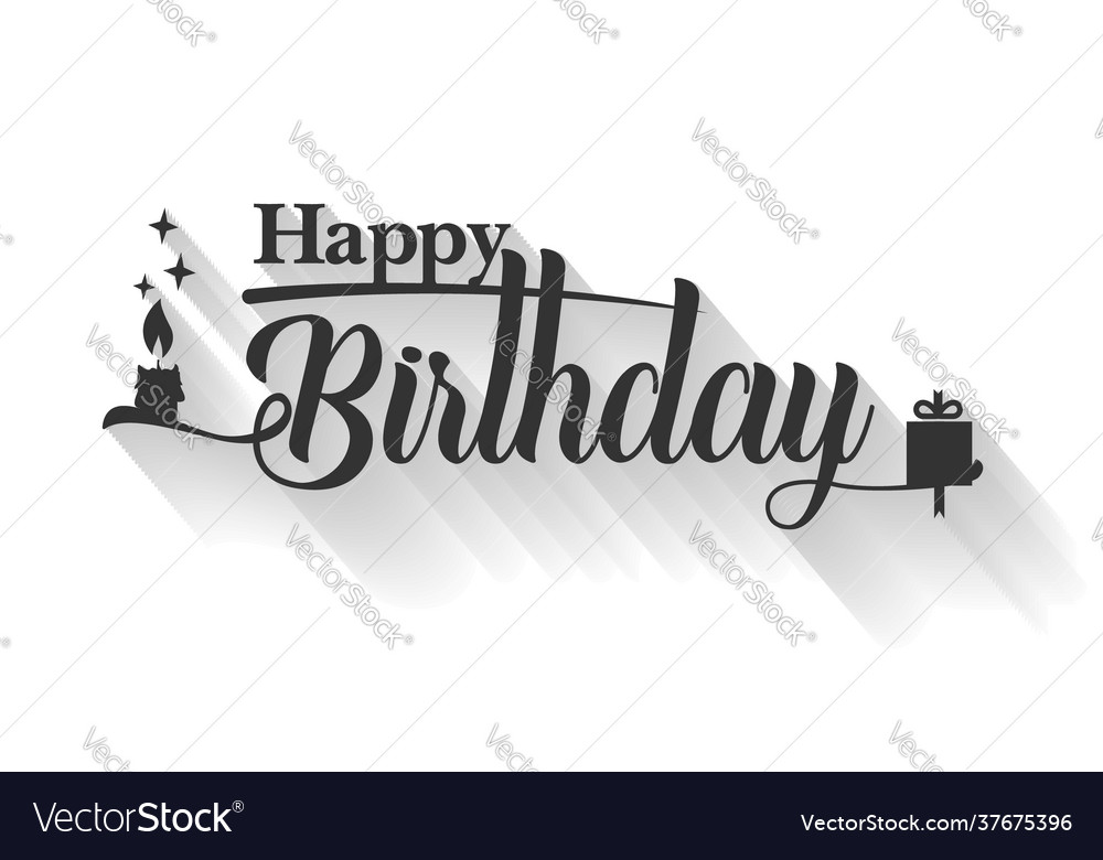 happy birthday in white background