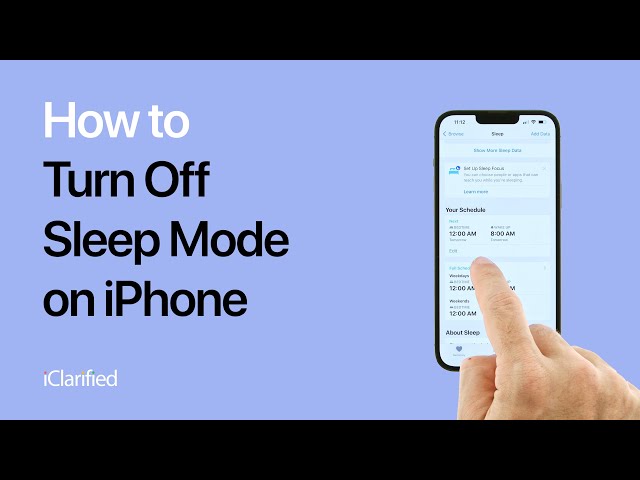 how to turn sleep mode off on iphone