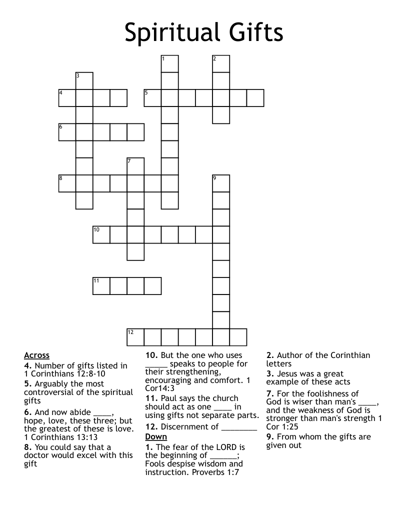 gift crossword puzzle clue