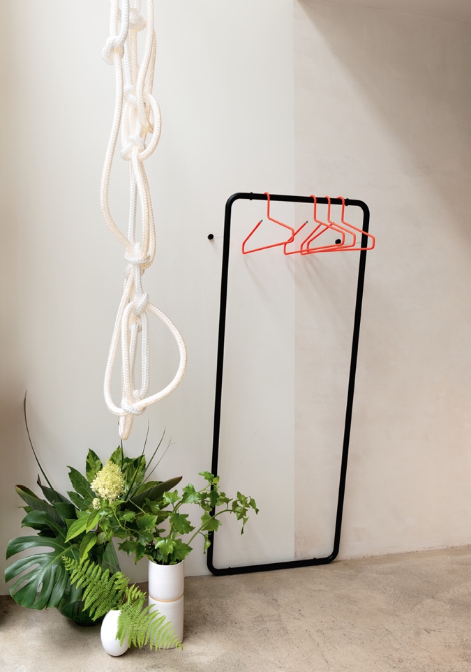 space saving coat rack