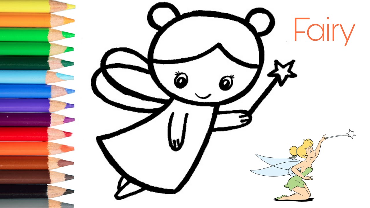 how to draw a fairy easy