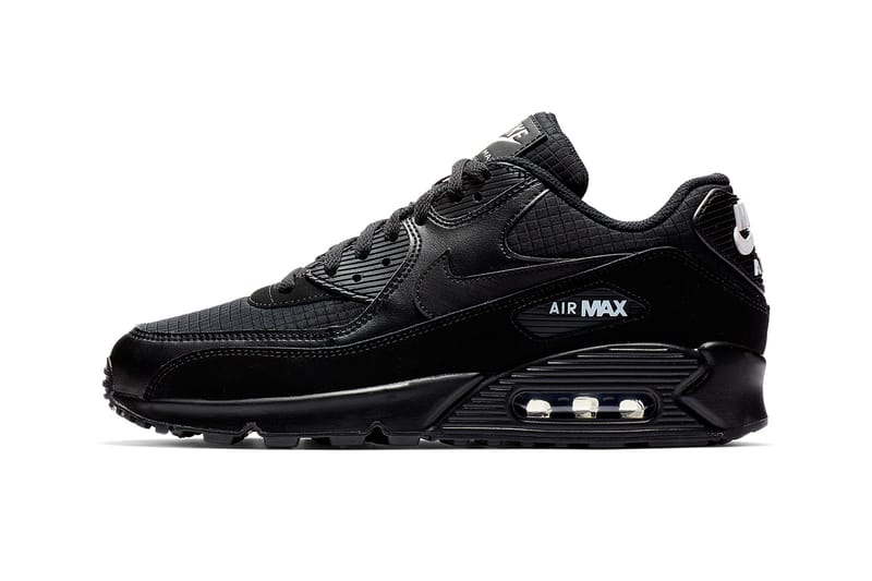 air max 90 black black white