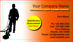 carpet cleaning business cards