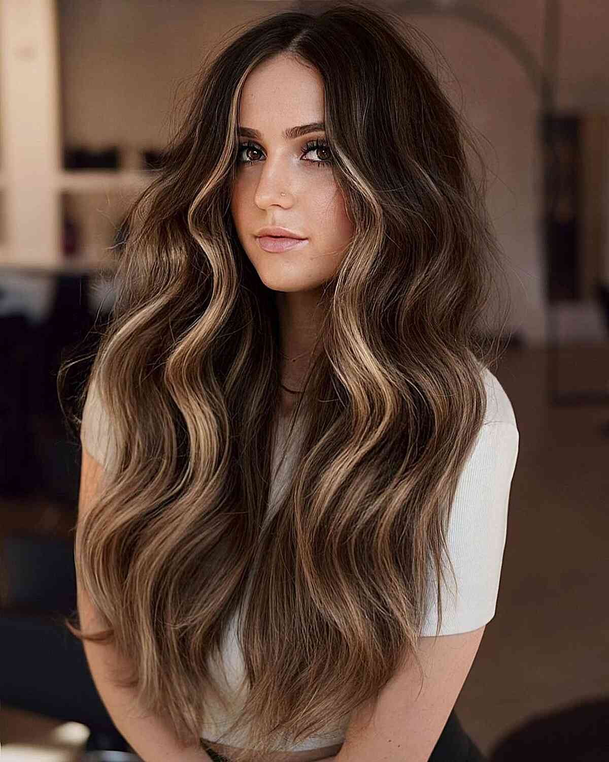 balayage colours for dark brown hair