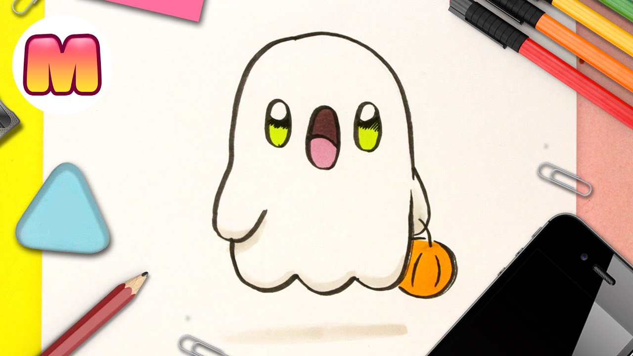 dibujos de fantasmas kawaii