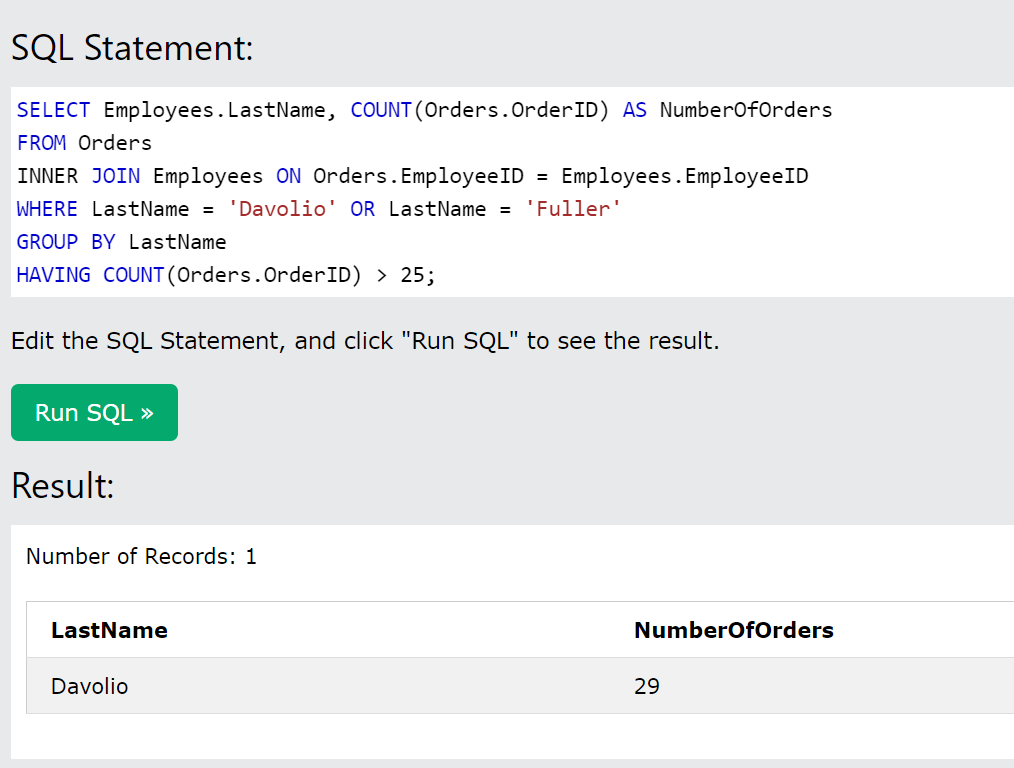 sql w3 schools