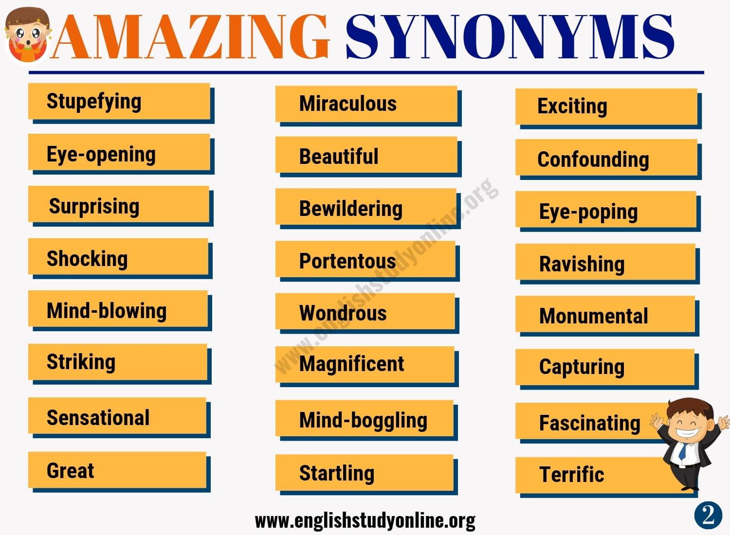 shocking synonym positive