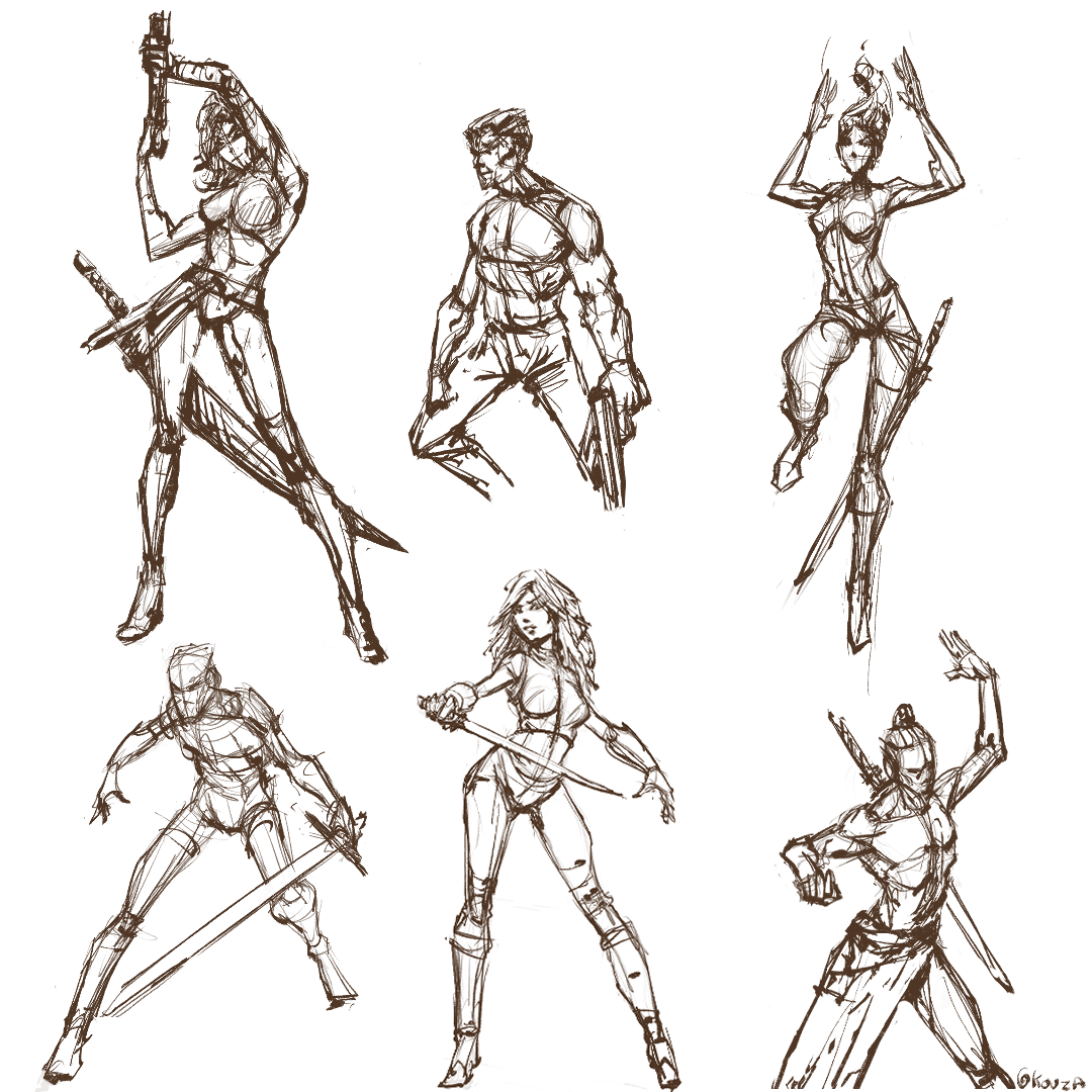 cool poses to draw