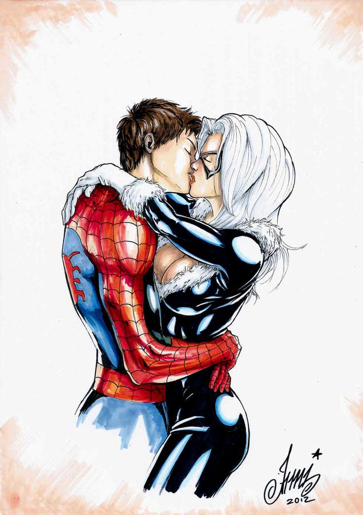 spiderman kiss black cat