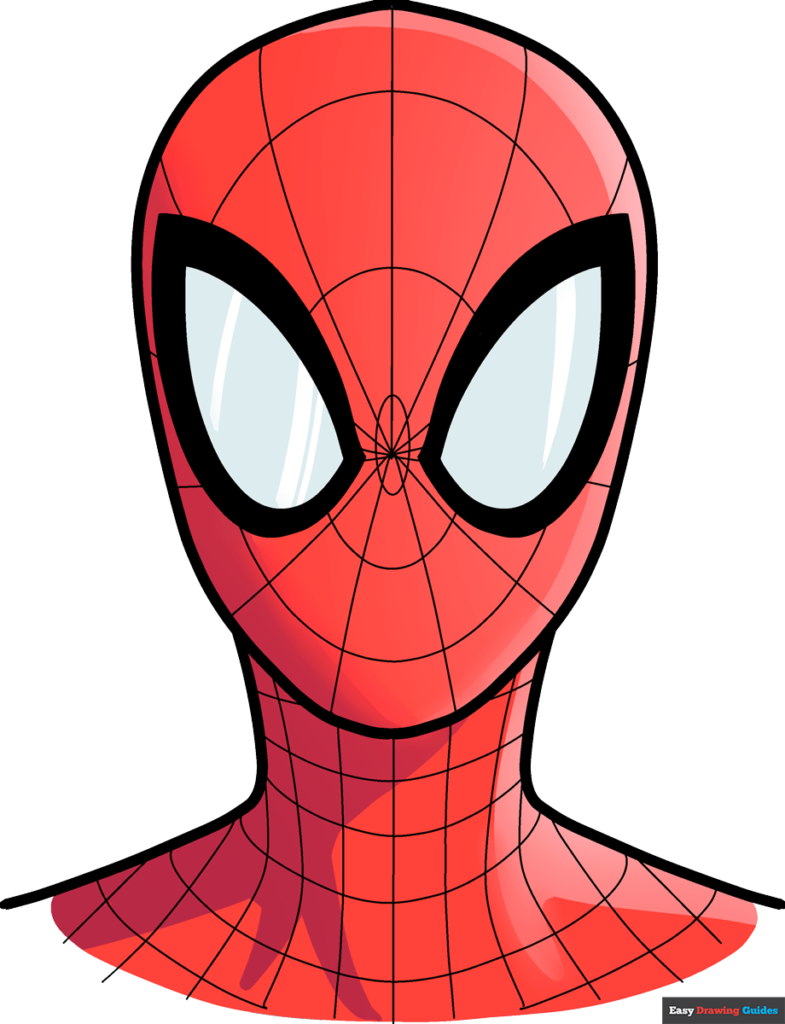 sketch easy spider man drawing