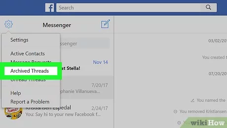 messenger arşivden çıkarma