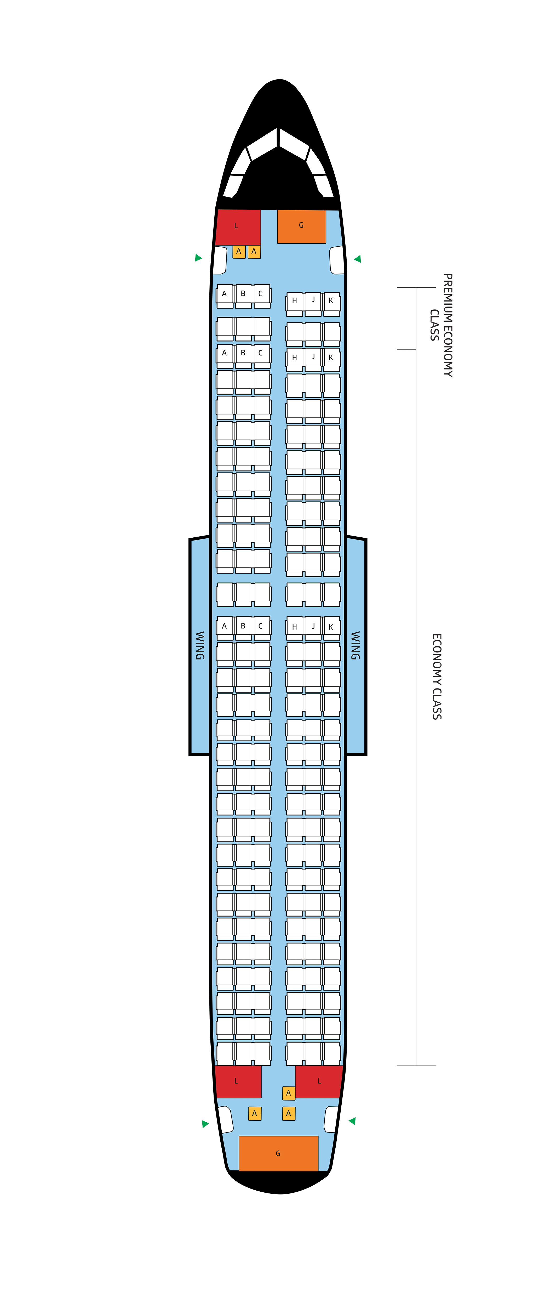 seats on a320