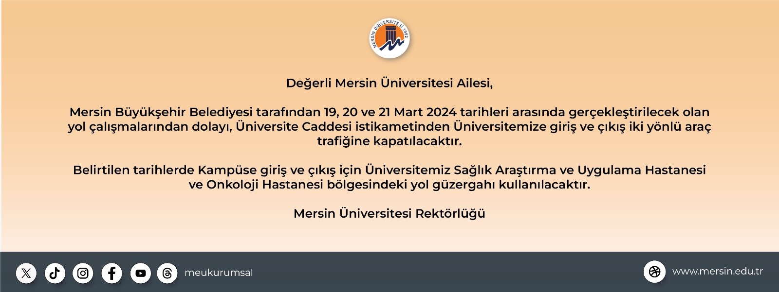 mersin üniversitesi ösym bürosu telefon numarası