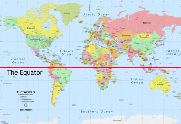 the equator does not pass through