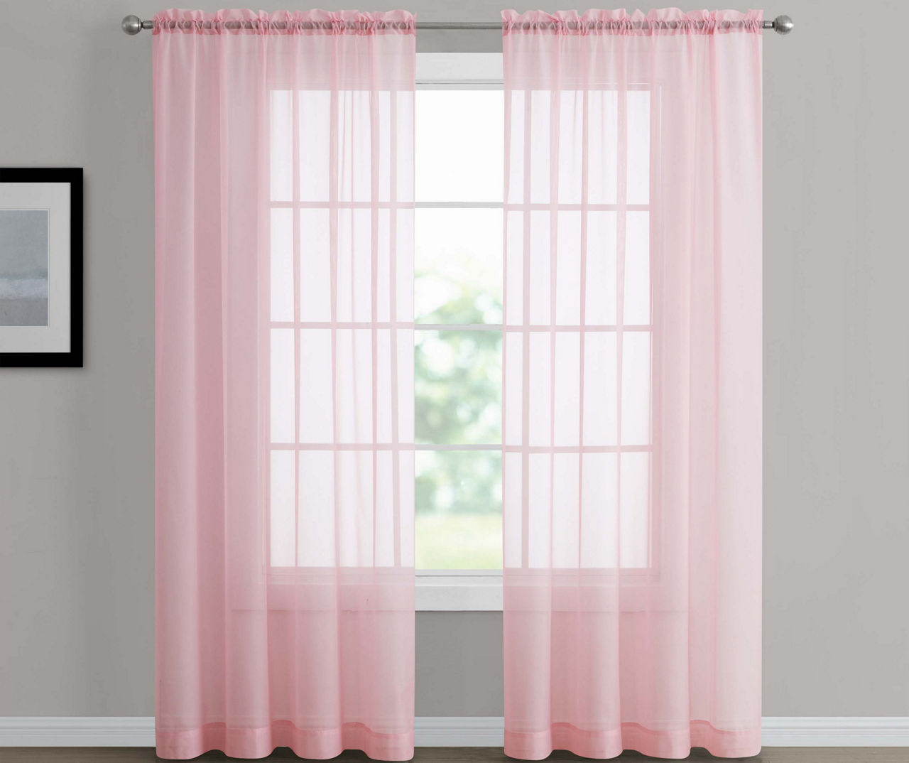 pink sheer curtains