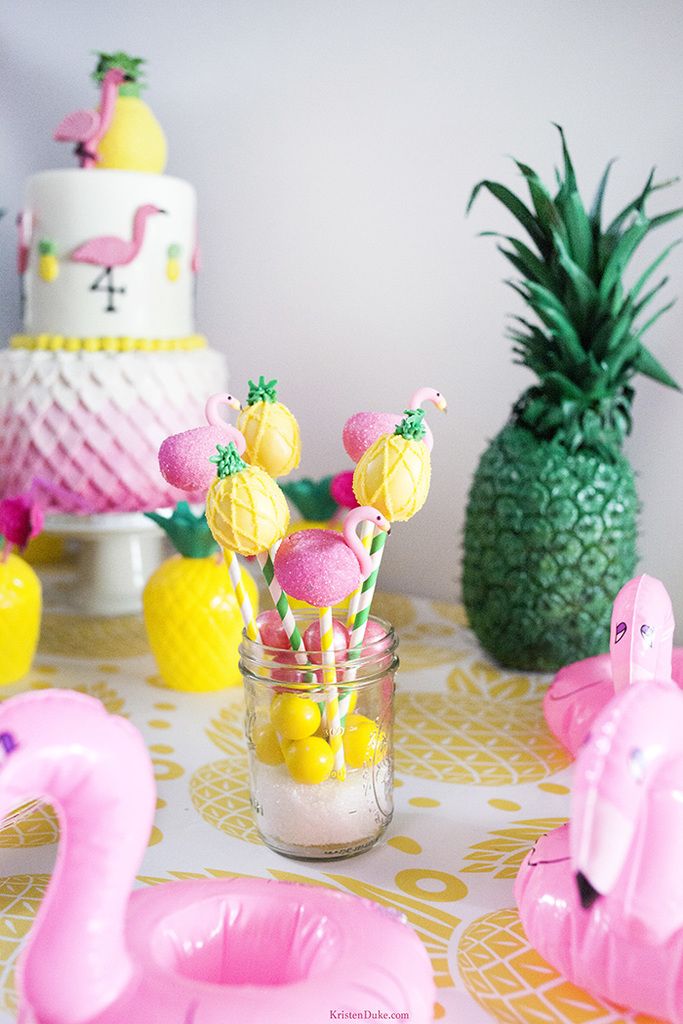 flamingo and pineapple party ideas