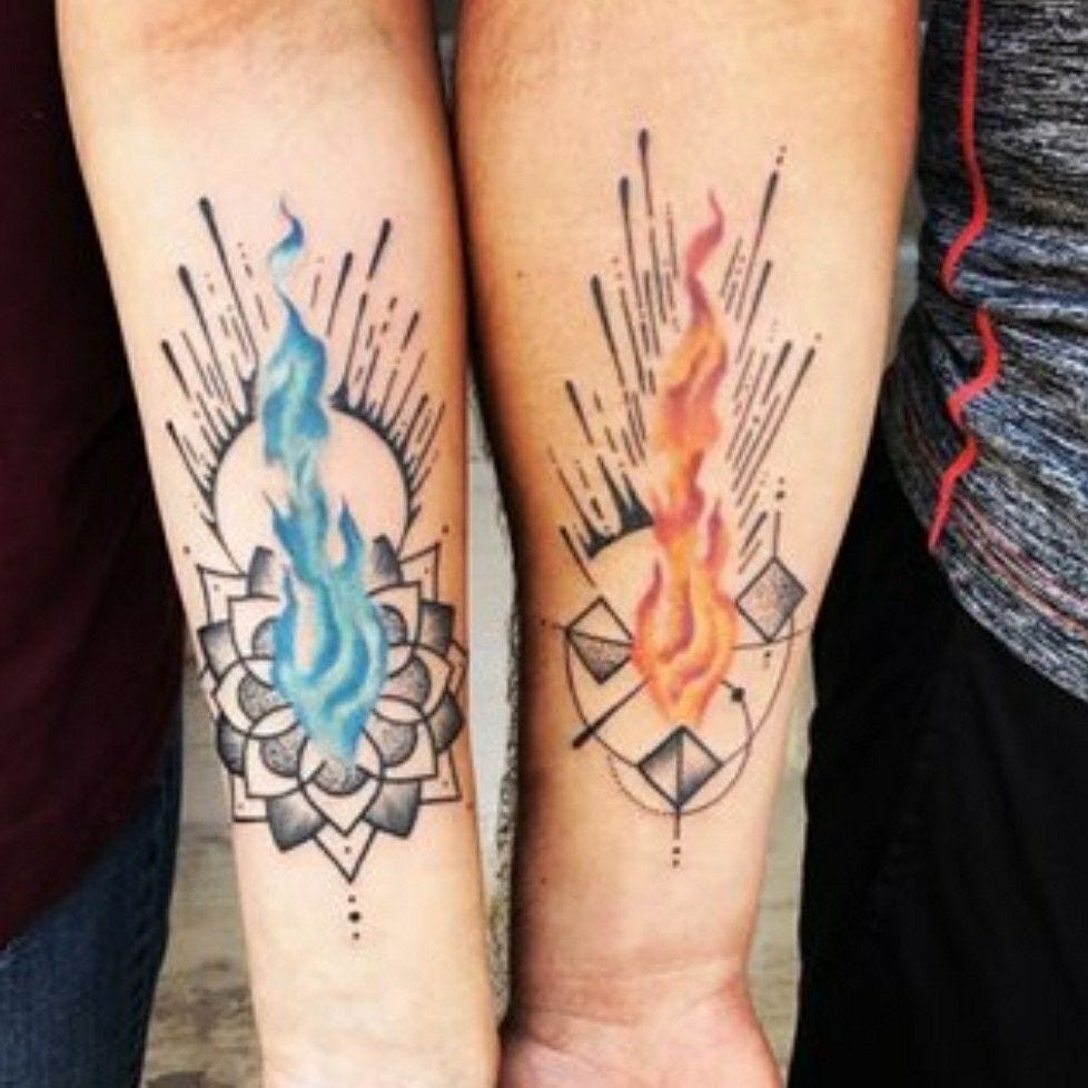 twin flame tattoos