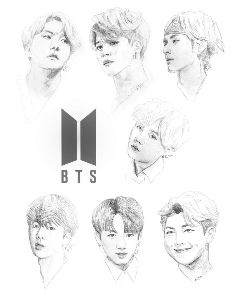 how to draw bts