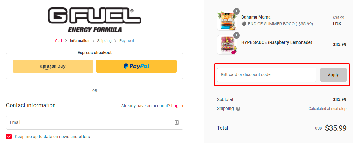 g fuel coupon code