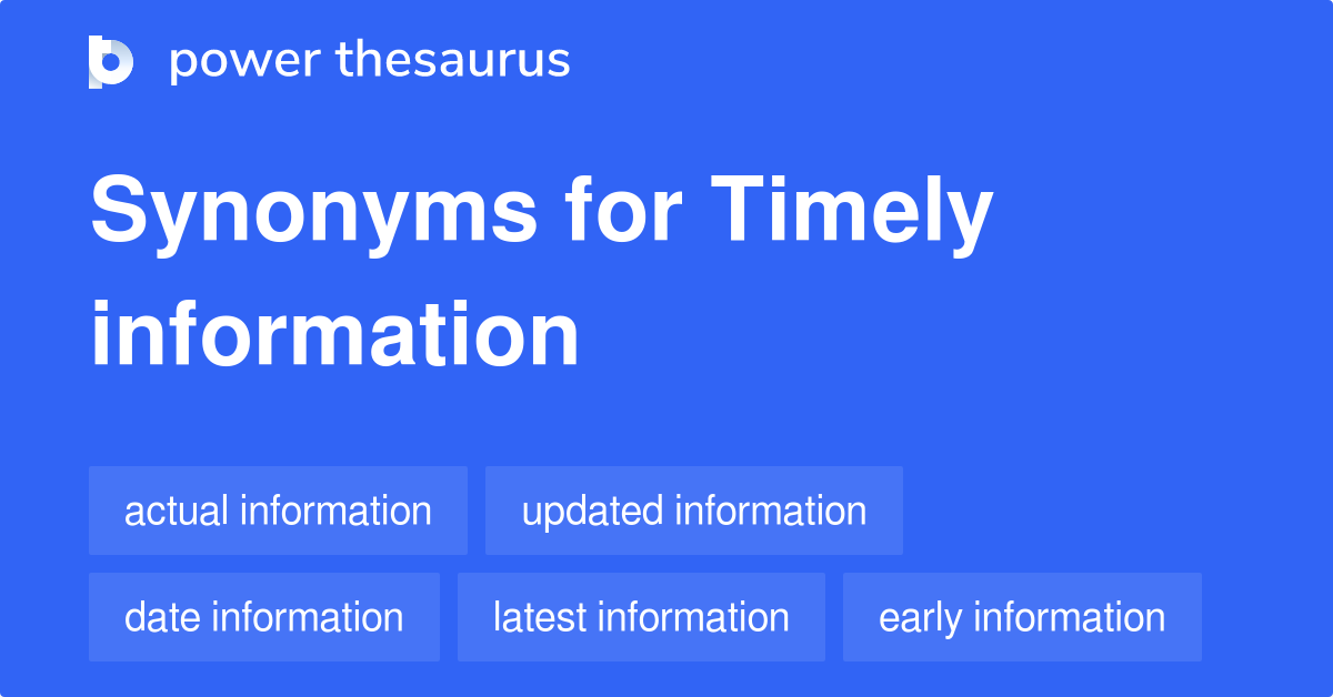 timely synonyms