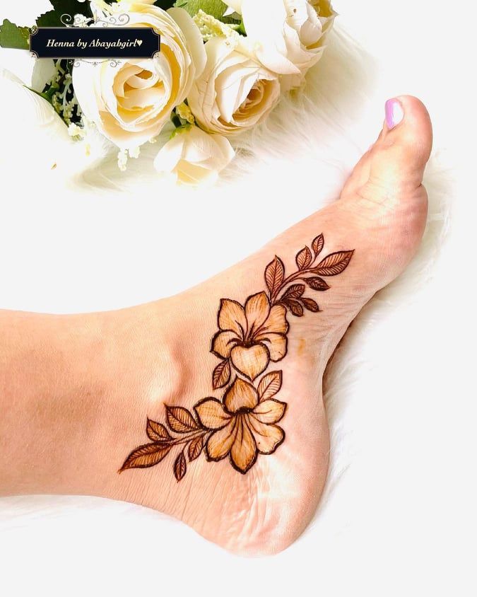 foot tattoo mehndi design