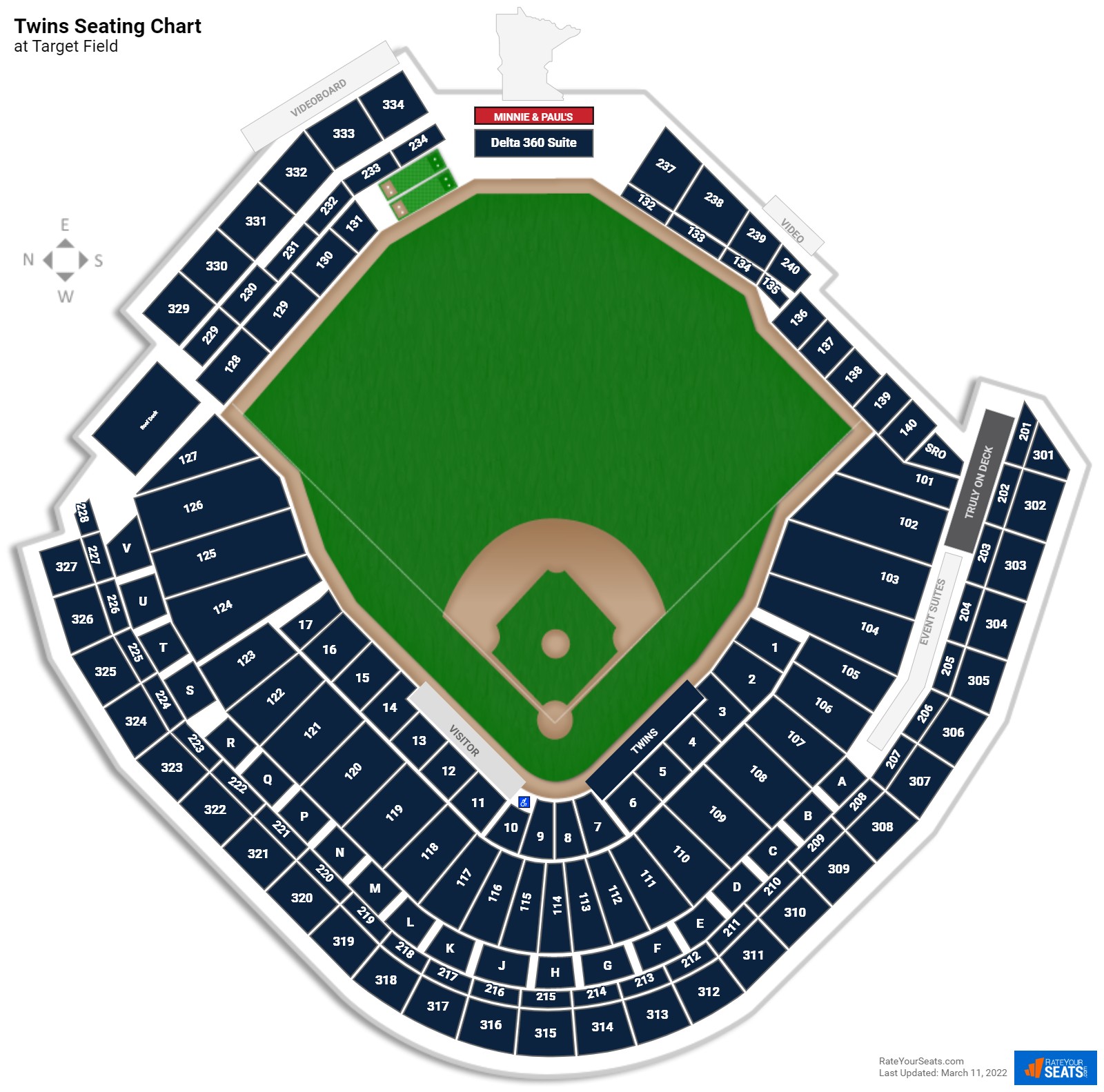 target field seating chart