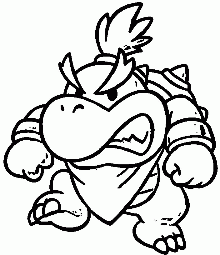 bowser colouring sheet