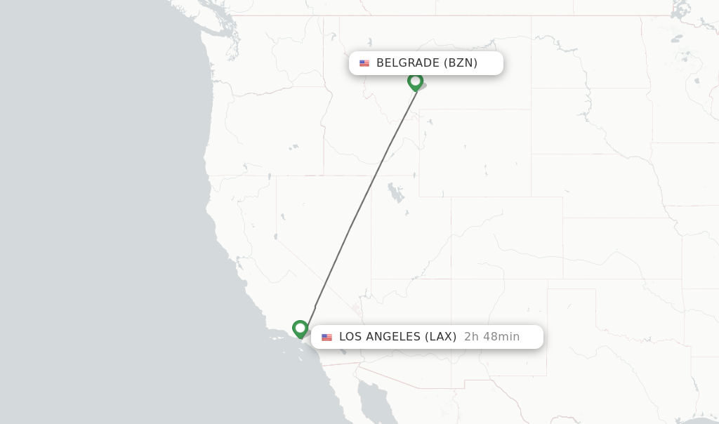 bozeman to los angeles flights