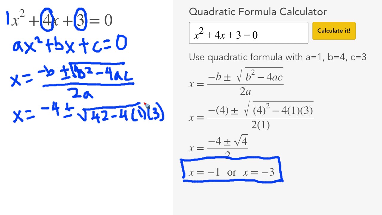 quadratic calculator factoring